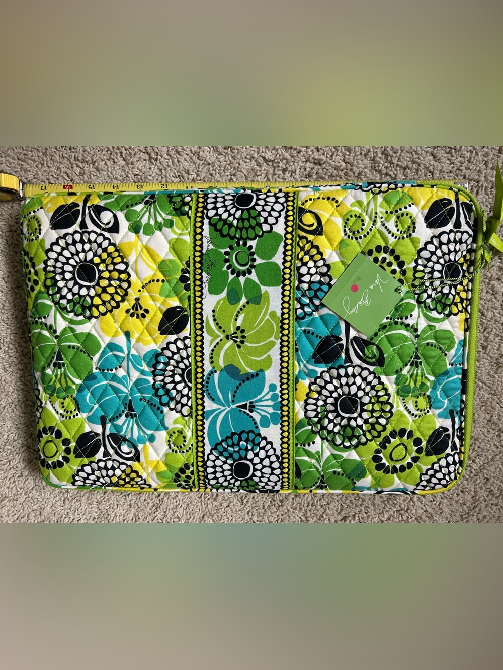 Vera Bradley “Lime’s Up” Quilted PC case